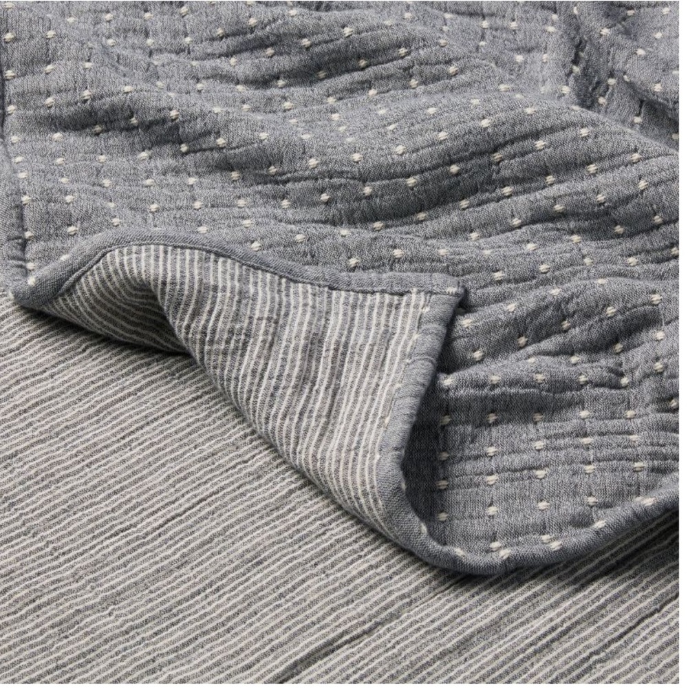NWT Oversized Reversible Matelasse Throw Gray - Threshold - Picture 5 of 9